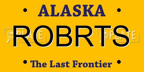 ROBRTS Alaska License Plate