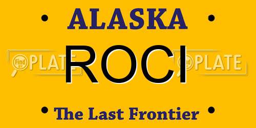 ROCI Alaska License Plate