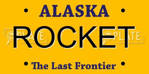 ROCKET Alaska License Plate