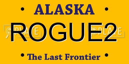 ROGUE2 Alaska License Plate