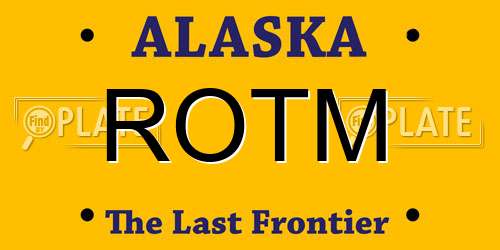 ROTM Alaska License Plate