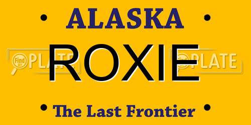 ROXIE Alaska License Plate