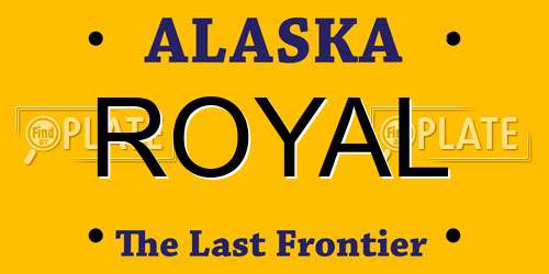 ROYAL Alaska License Plate