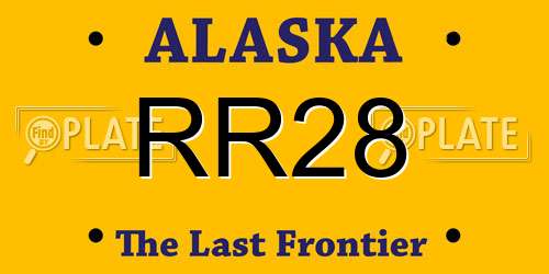 RR28 Alaska License Plate