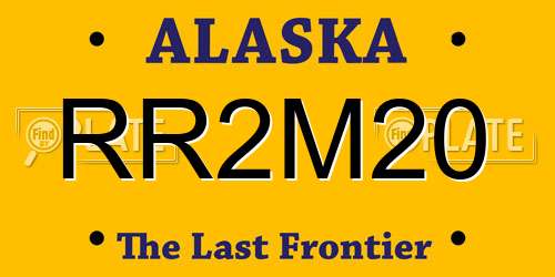 RR2M20 Alaska License Plate
