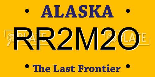 RR2M2O Alaska License Plate