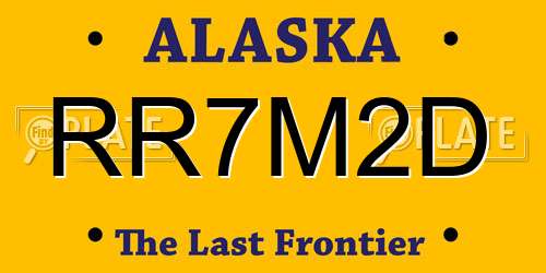 RR7M2D Alaska License Plate
