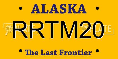 RRTM20 Alaska License Plate