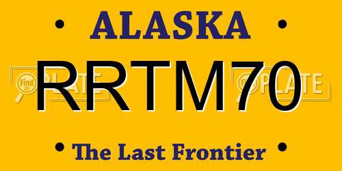 RRTM70 Alaska License Plate