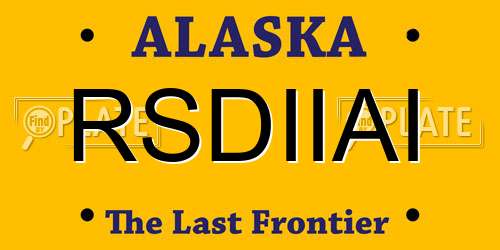RSDIIAI Alaska License Plate