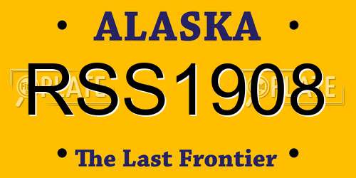RSS1908 Alaska License Plate
