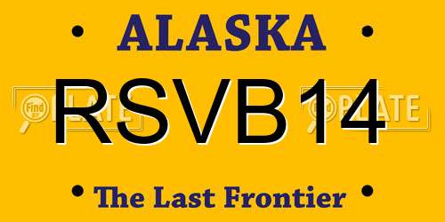 RSVB14 Alaska License Plate