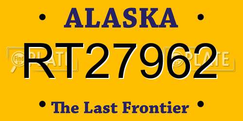 RT27962 Alaska License Plate