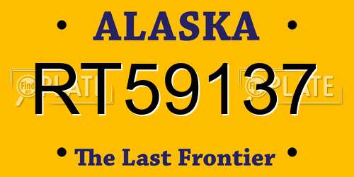 RT59137 Alaska License Plate