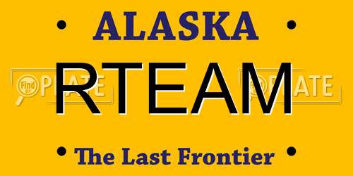 RTEAM Alaska License Plate