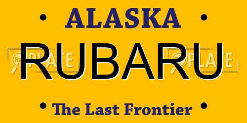 RUBARU Alaska License Plate