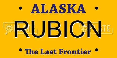 RUBICN Alaska License Plate