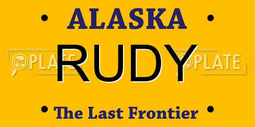 RUDY Alaska License Plate