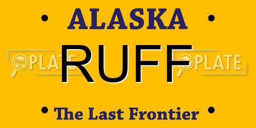 RUFF Alaska License Plate