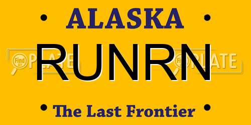 RUNRN Alaska License Plate