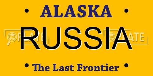 RUSSIA Alaska License Plate