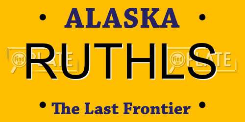 RUTHLS Alaska License Plate