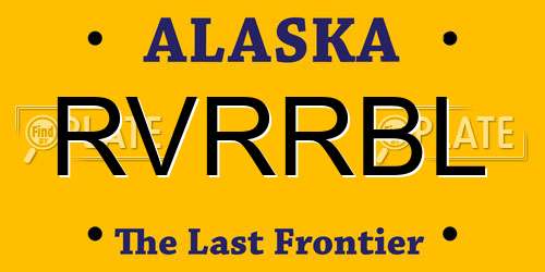 RVRRBL Alaska License Plate