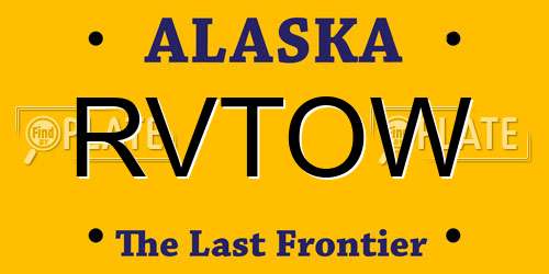 RVTOW Alaska License Plate