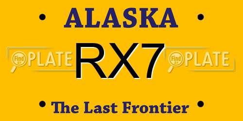RX7 Alaska License Plate