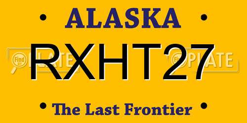 RXHT27 Alaska License Plate
