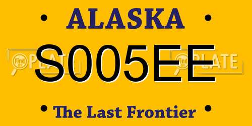 S005EE Alaska License Plate