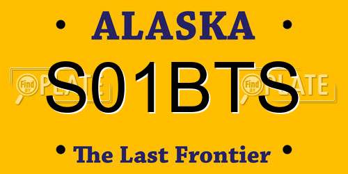 S01BTS Alaska License Plate