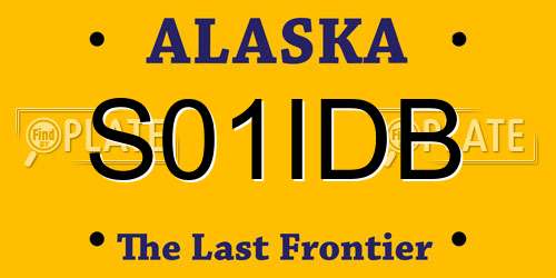 S01IDB Alaska License Plate
