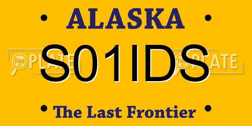 S01IDS Alaska License Plate