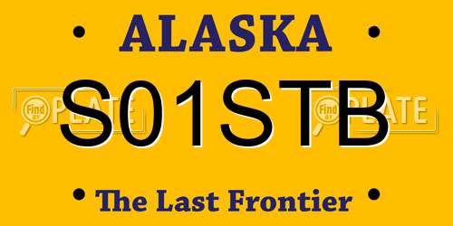 S01STB Alaska License Plate