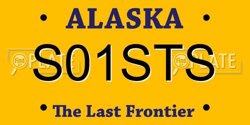 S01STS Alaska License Plate