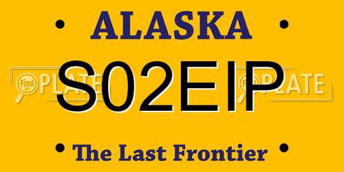 S02EIP Alaska License Plate
