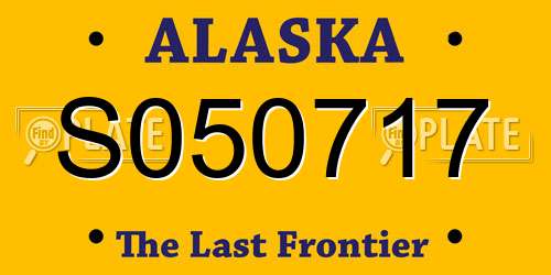 S050717 Alaska License Plate