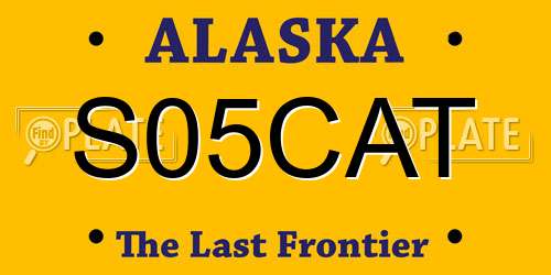 S05CAT Alaska License Plate