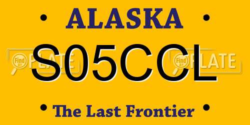 S05CCL Alaska License Plate