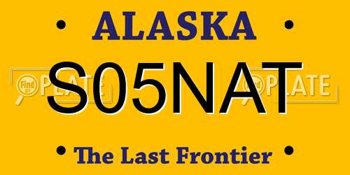 S05NAT Alaska License Plate