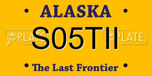 S05TII Alaska License Plate
