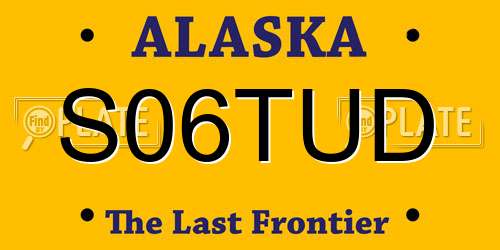 S06TUD Alaska License Plate