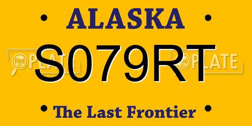 S079RT Alaska License Plate