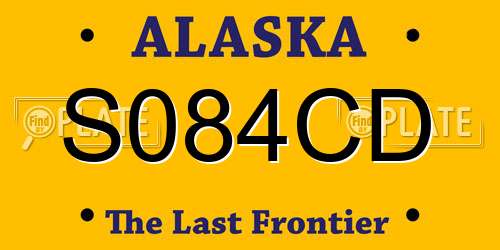 S084CD Alaska License Plate