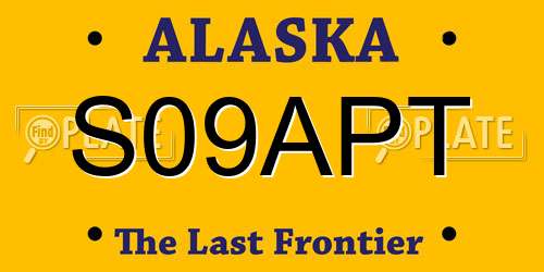 S09APT Alaska License Plate