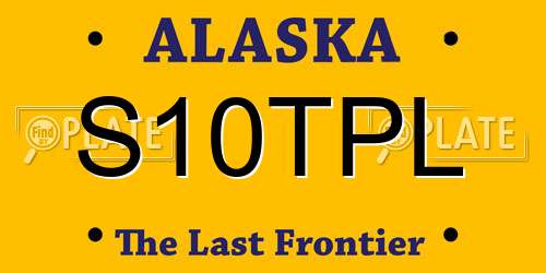 S10TPL Alaska License Plate