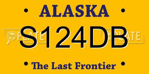S124DB Alaska License Plate