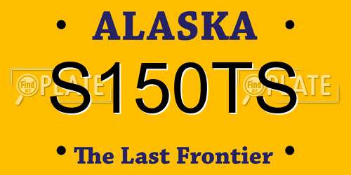 S150TS Alaska License Plate