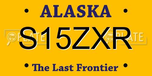 S15ZXR Alaska License Plate